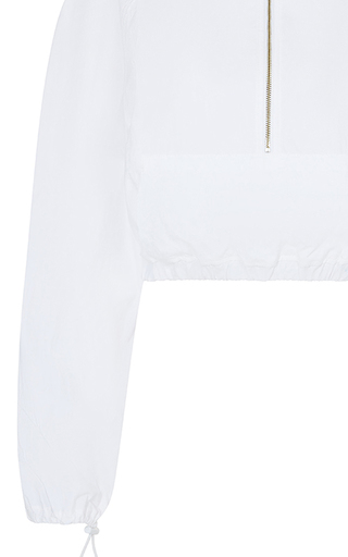 Cotton-Blend Poplin Half-Zip Top展示图