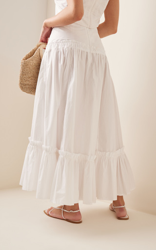 Tisbury Cotton-Poplin Midi Skirt展示图