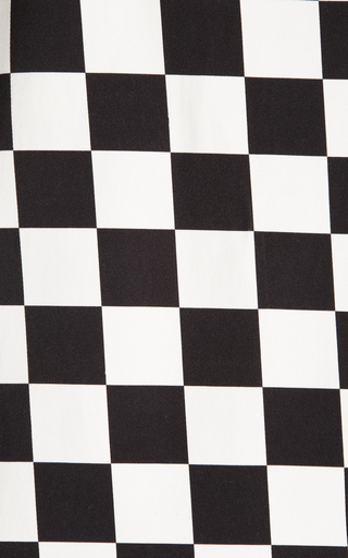 Checked Stretch-Cotton Mini Dress展示图