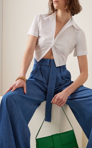 Cropped Cotton Shirt展示图