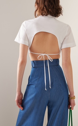 Cropped Cotton Shirt展示图