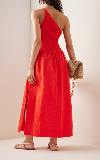 Isa One-Shoulder Cotton Maxi Dress展示图