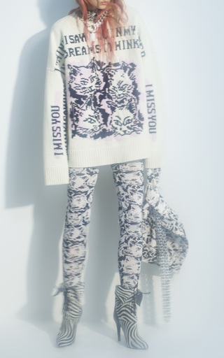 Kitty Printed Turtleneck Top展示图