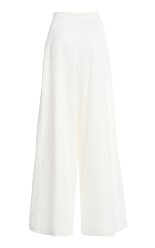 Pleated Cotton Wide-Leg Pants展示图