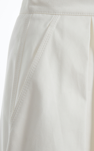 Pleated Cotton Wide-Leg Pants展示图