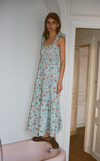 Brita Floral Smocked Cotton Maxi Dress展示图