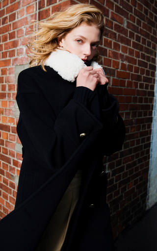 Urban Attraction Double-Breasted Wool-Blend Coat展示图