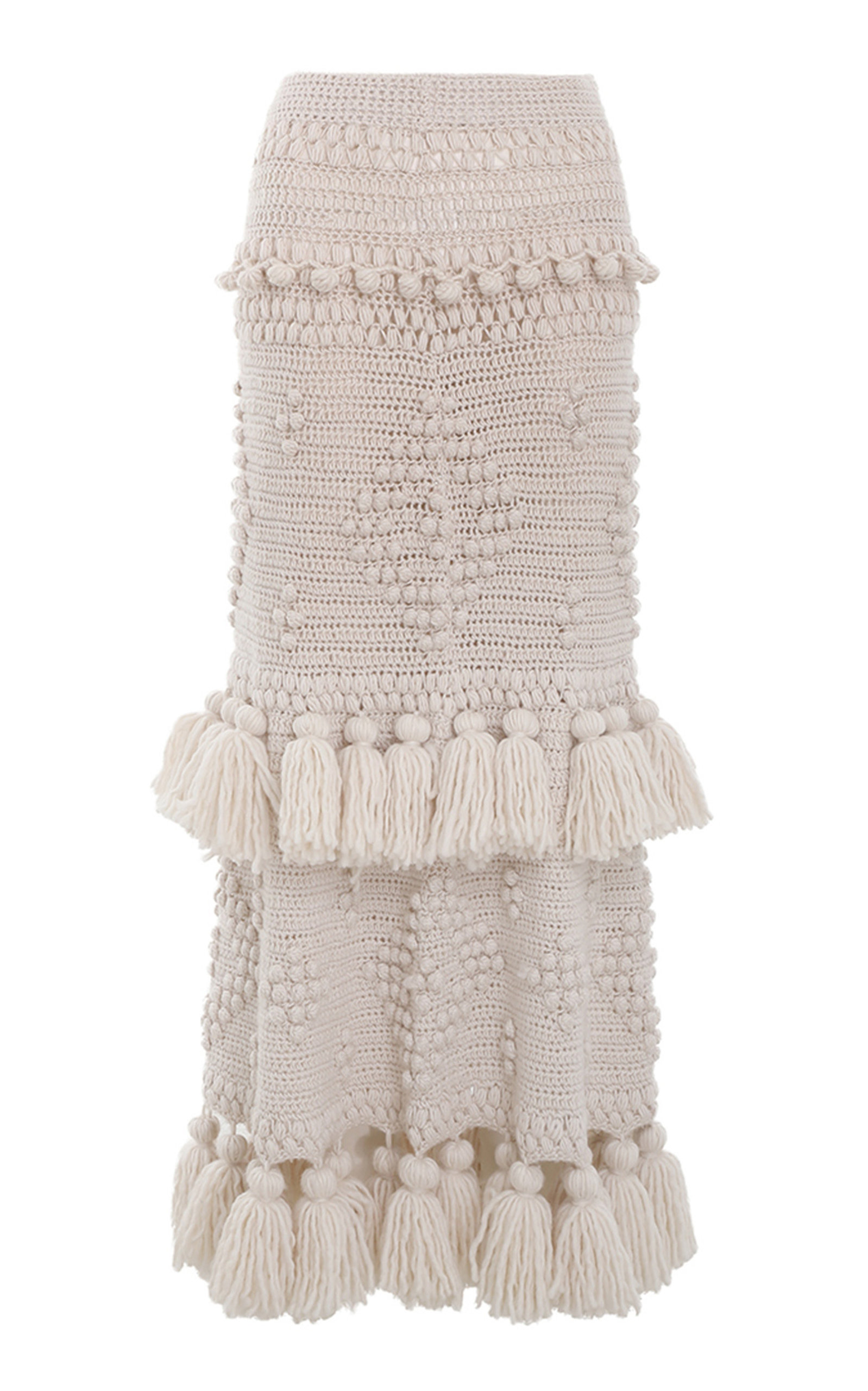 Zimmermann Women's Kaleidoscope Crochet Midi Skirt In White ModeSens