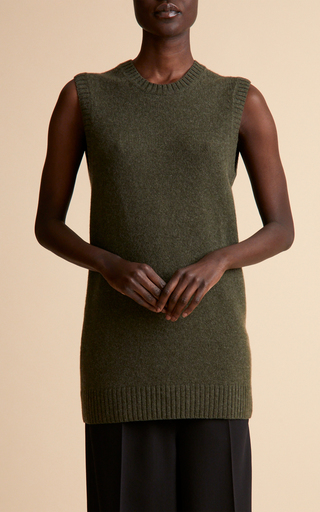 Farah Sleeveless Cashmere Sweater展示图