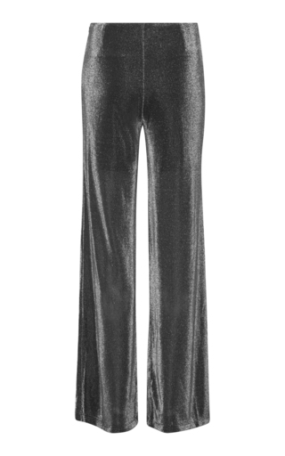 Cutout Metallic Jersey Wide-Leg Pants展示图