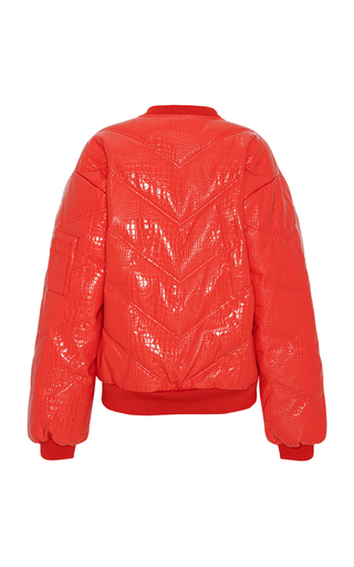 Croc-Embossed Bomber Jacket展示图