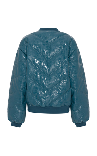 Croc-Embossed Bomber Jacket展示图