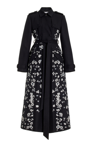 Berlin Embroidered Wool Trench Coat展示图