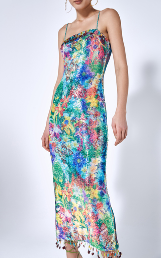 Aiya Sequined Maxi Dress展示图