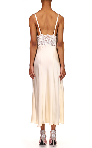 Silk Satin And Lace Maxi Slip Dress展示图