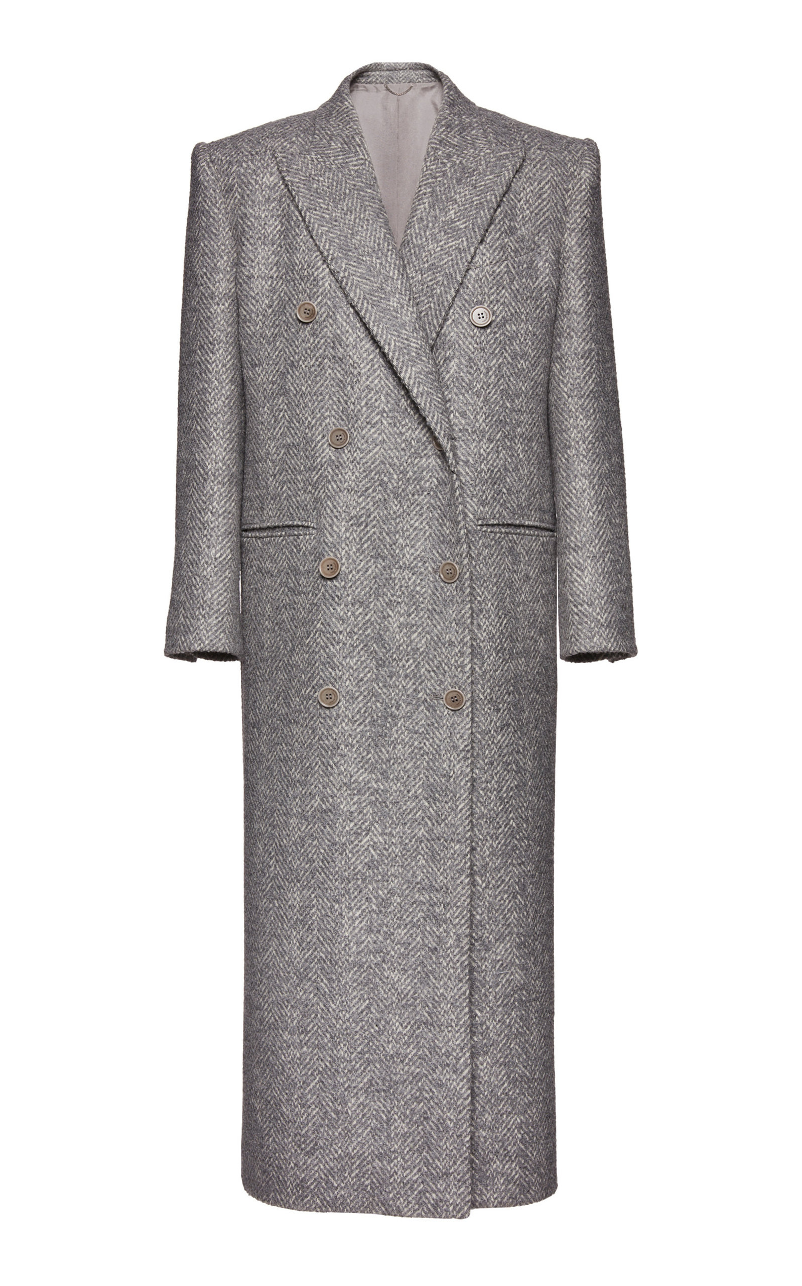 wool blend herringbone coat