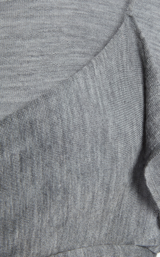 Turtleneck Stretch Wool Jersey Wrap Dress展示图