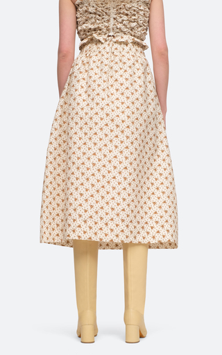 Wilma Matlasse Cotton-Blend Midi Skirt展示图