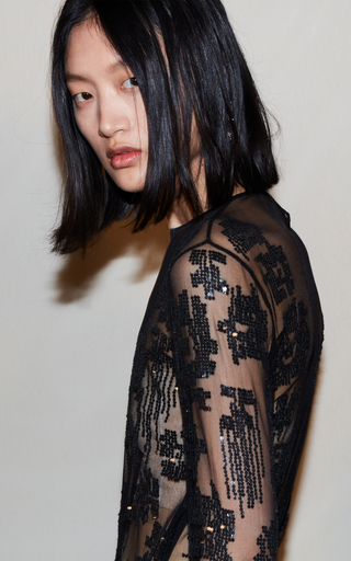 Kimmy Embroidered Tulle Top展示图