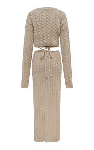 Cable Knit Wool-Cashmere Maxi Dress展示图