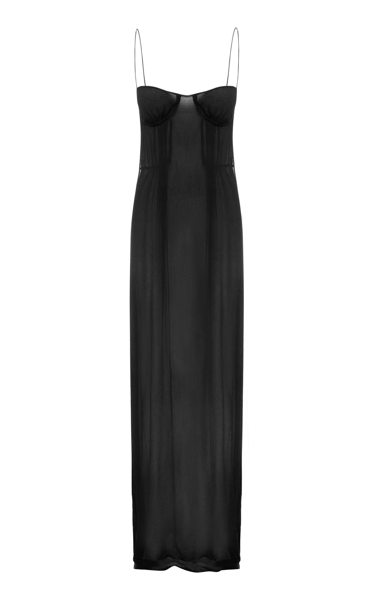 Christopher Esber Women's Balconette Bra Silk Gown In Black | ModeSens