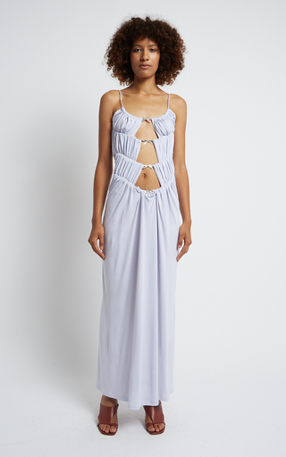 Bow-Detailed Cutout Maxi Dress展示图