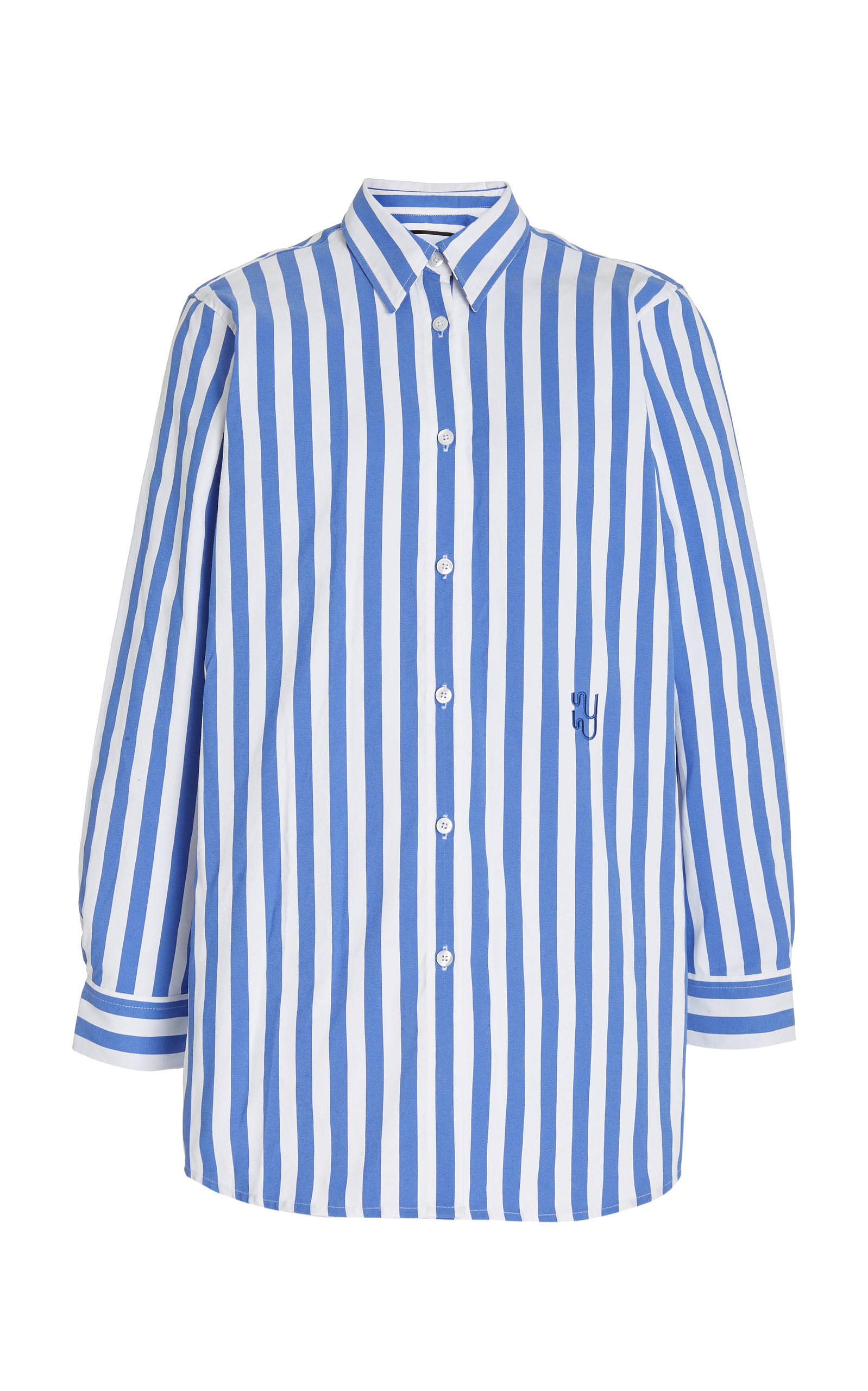 Yaitte Women's Buoy Striped Poplin Shirt In Blue | ModeSens