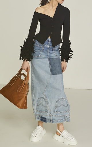 Upcycled Denim Maxi Skirt展示图