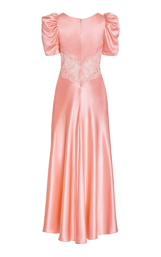 Silk Satin Lace Maxi Dress展示图