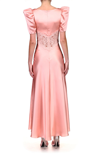 Silk Satin Lace Maxi Dress展示图