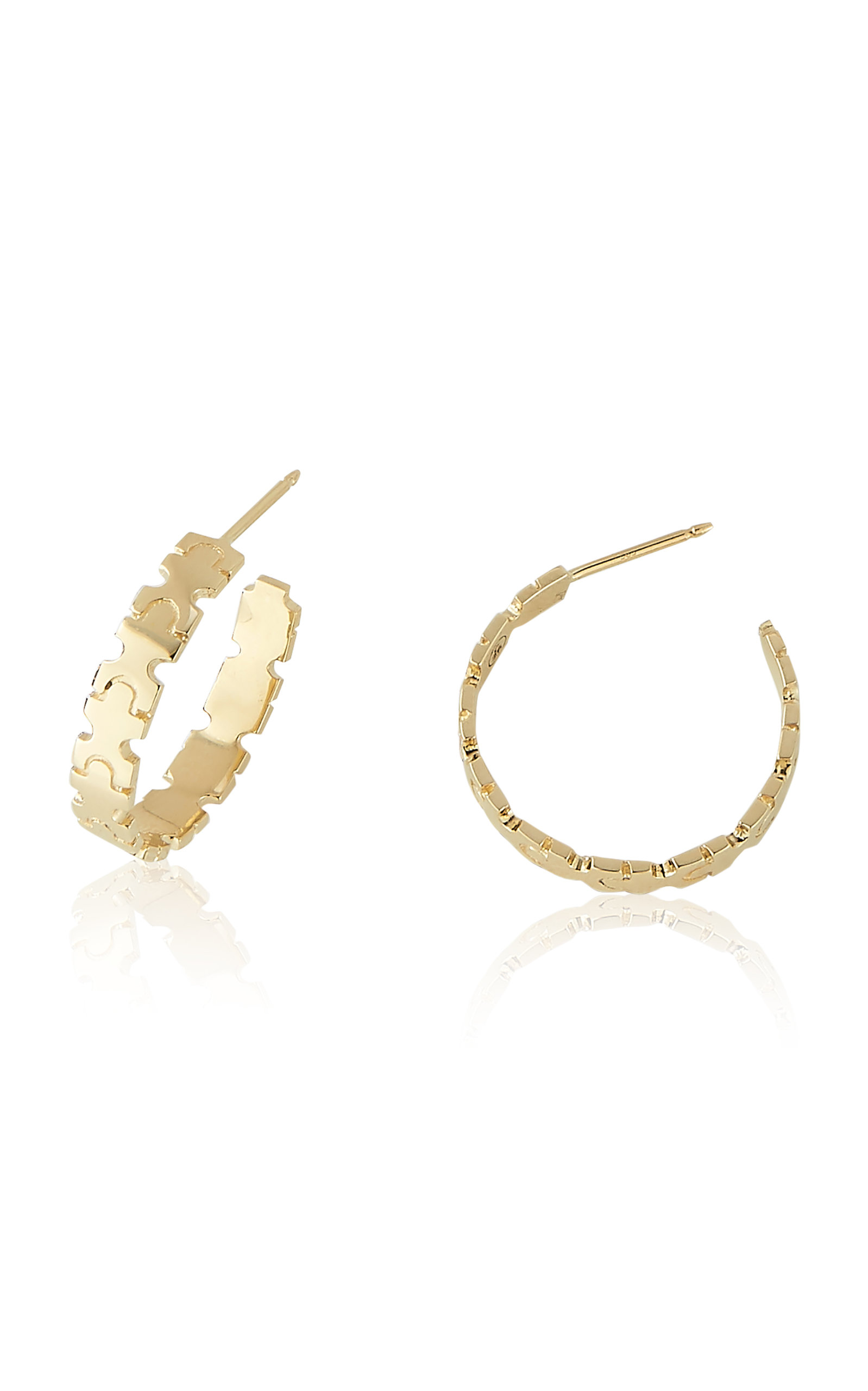 Concept26 Puzzle 14k Yellow Gold Hoop Earrings | ModeSens