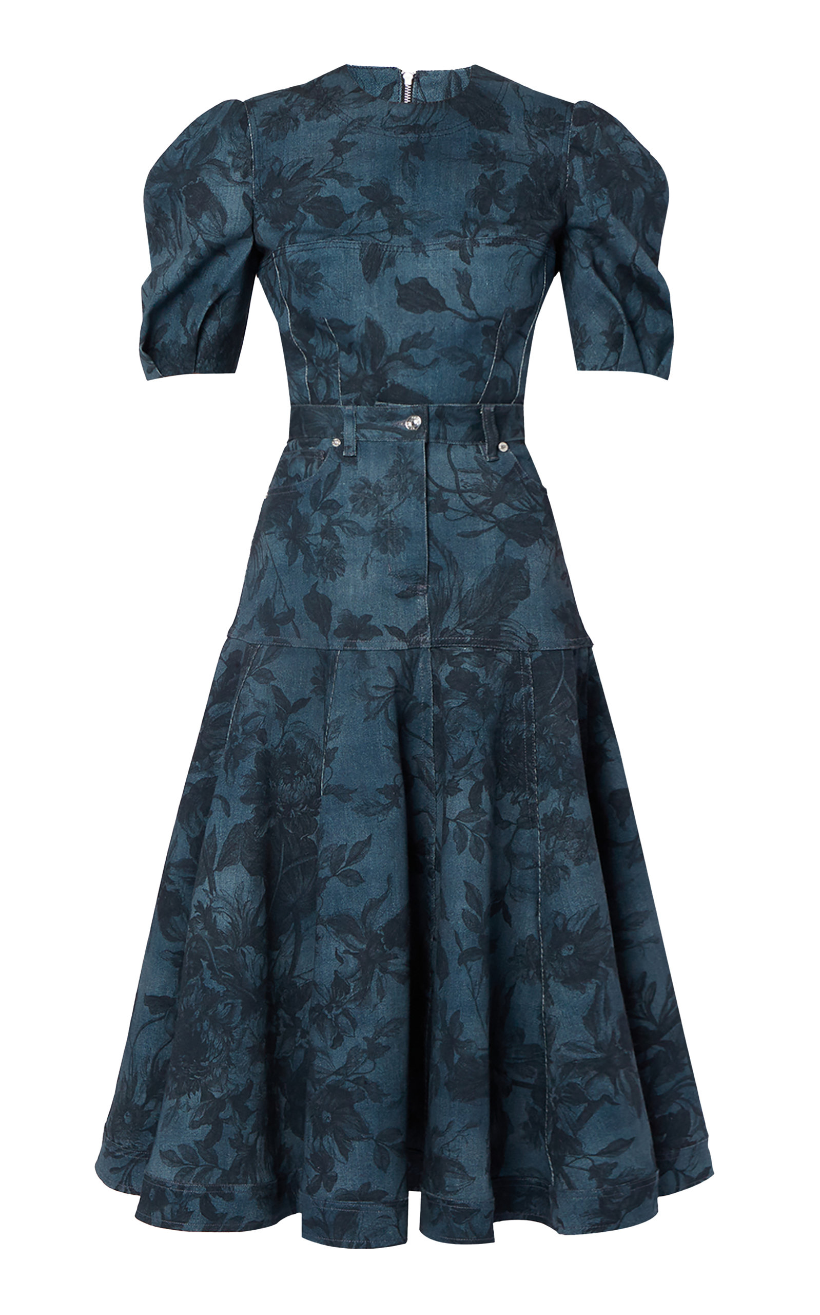 Erdem Women's Lorelei Stretch Denim Midi Dress In Blue | ModeSens