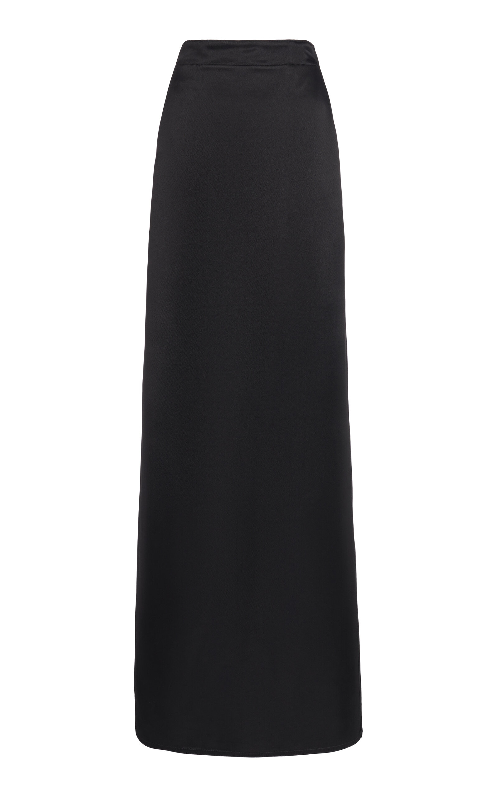 Shop Bottega Veneta Washed Twill Maxi Skirt In Black
