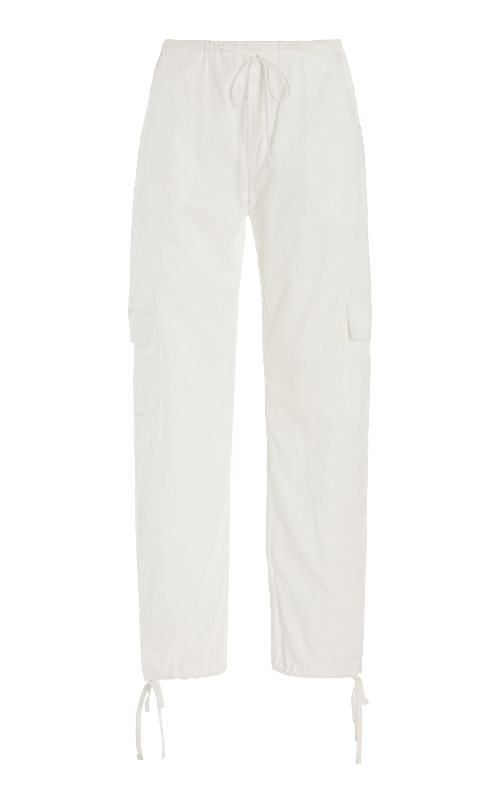 Shop Leset Yoko Cotton Cargo Pants In White