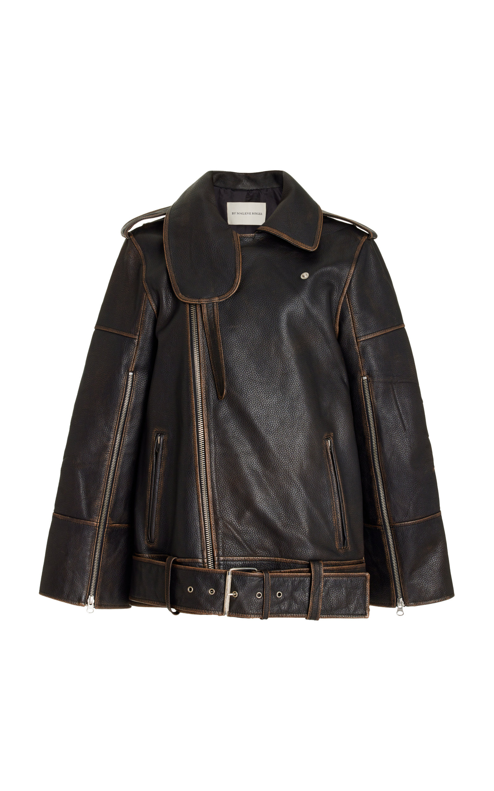 Beatrisse Leather Biker Jacket