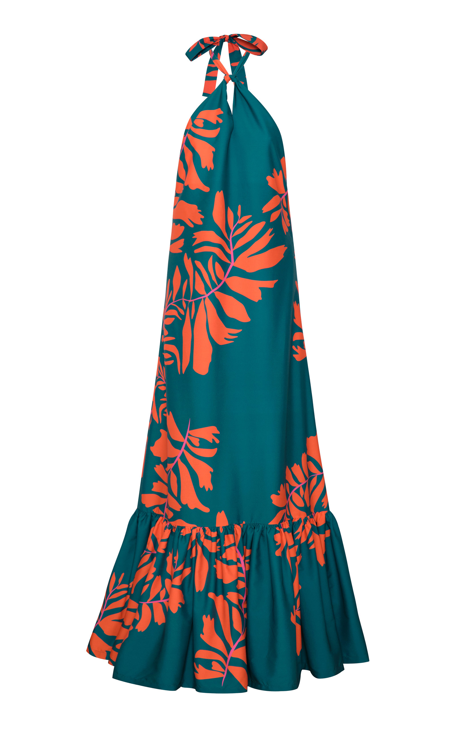 Andres Otalora Women's Zagora Cotton Halter Maxi Dress In Floral | ModeSens