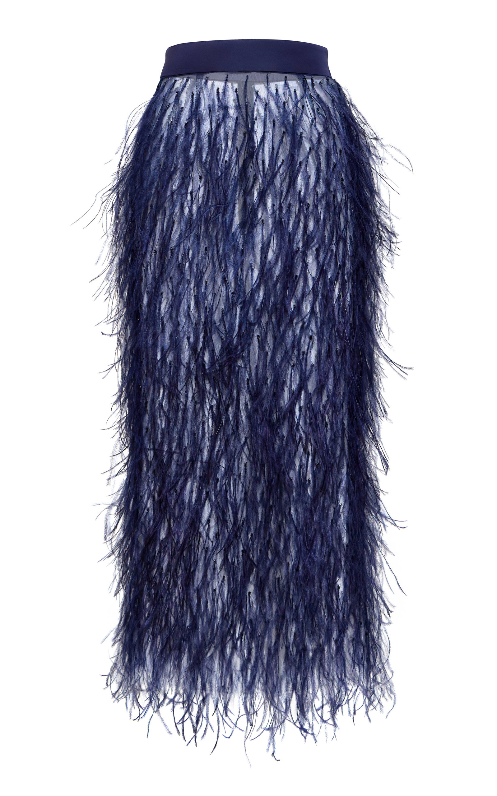 Alia tte Women s Feather embellished Tulle Midi Skirt In Navy ModeSens