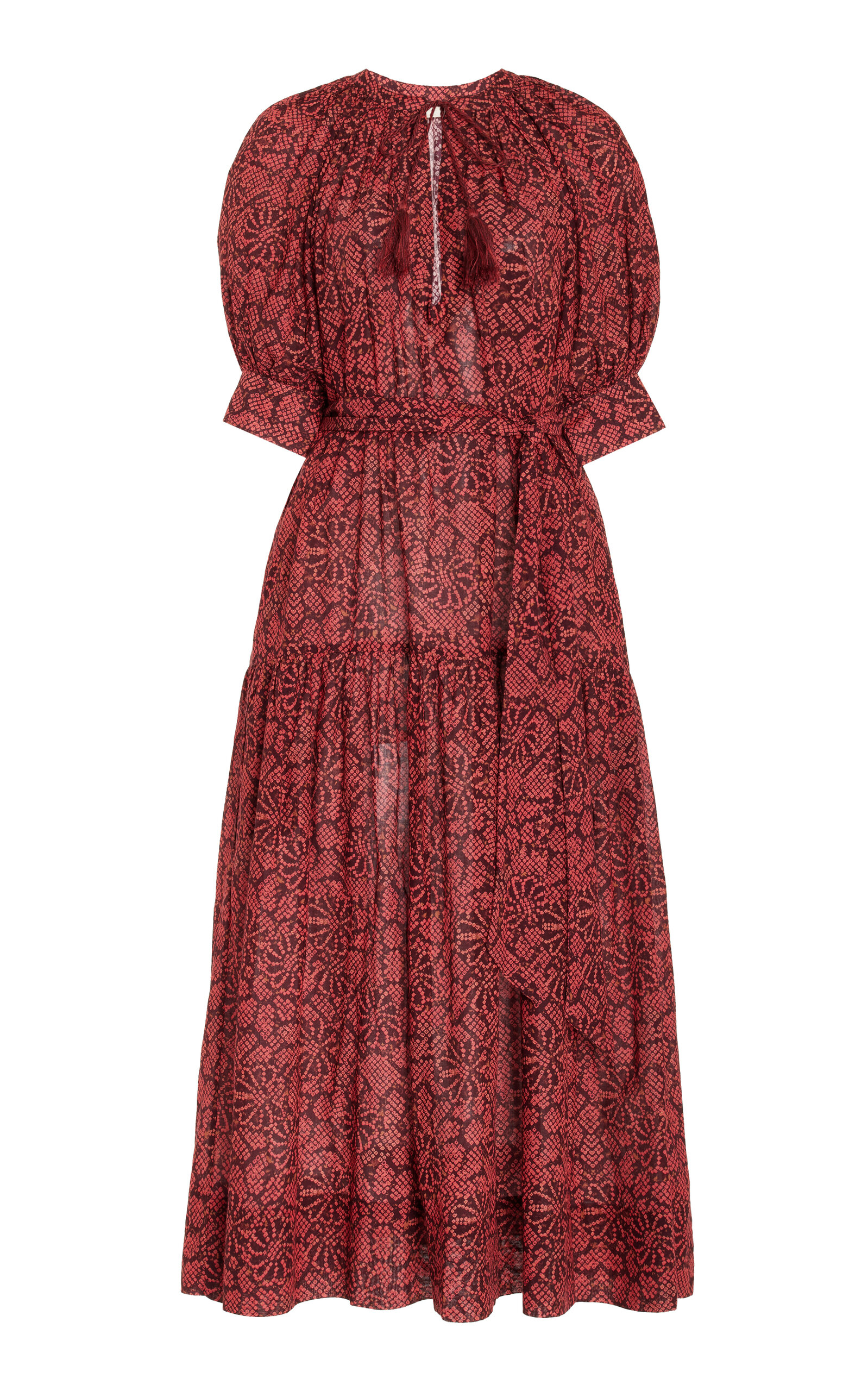 Ulla Johnson Women's Selena Printed Cotton-blend Midi Dress In Red ...