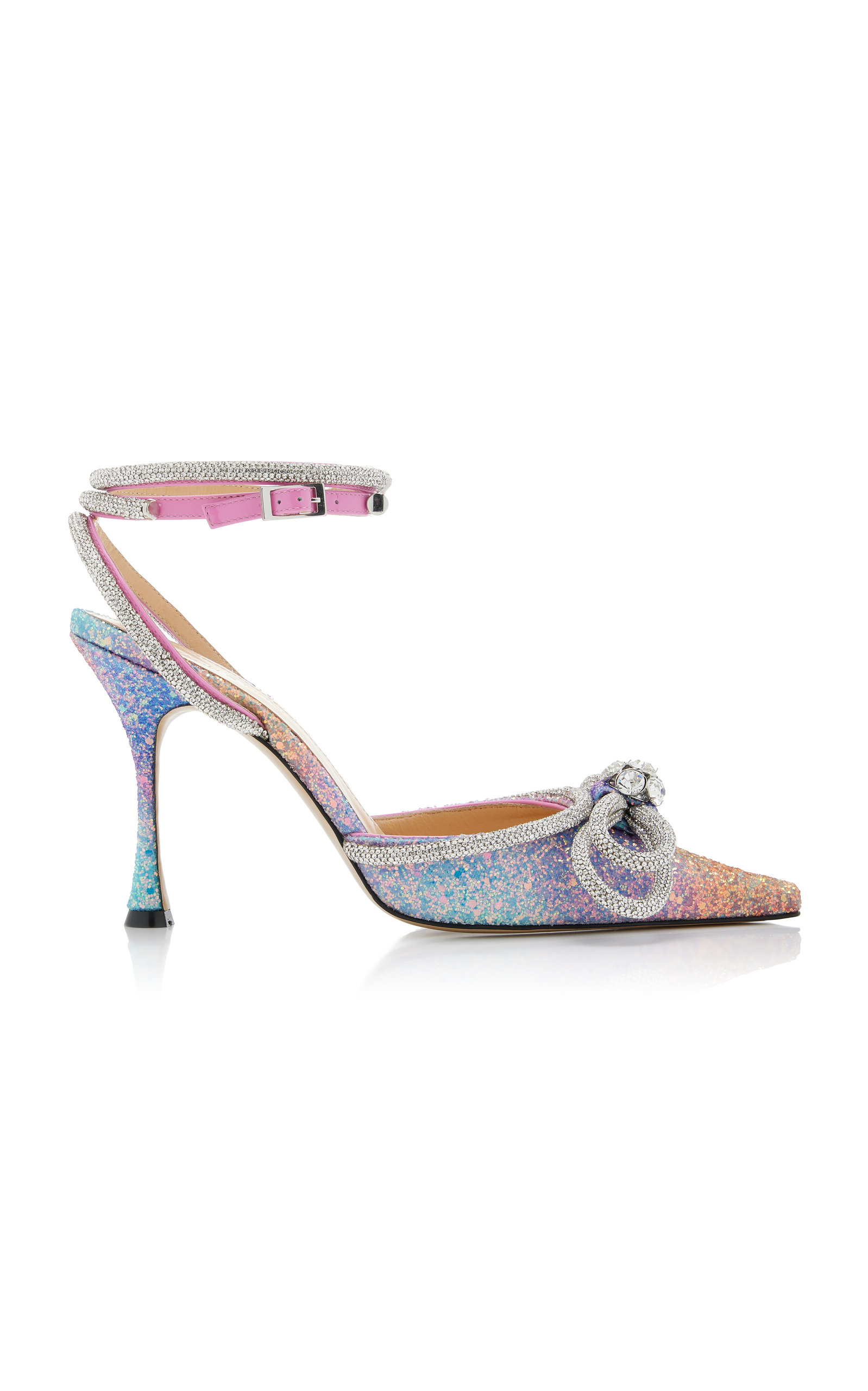 Mach & Mach Exclusive Glittered Double Bow Pumps In Multi | ModeSens