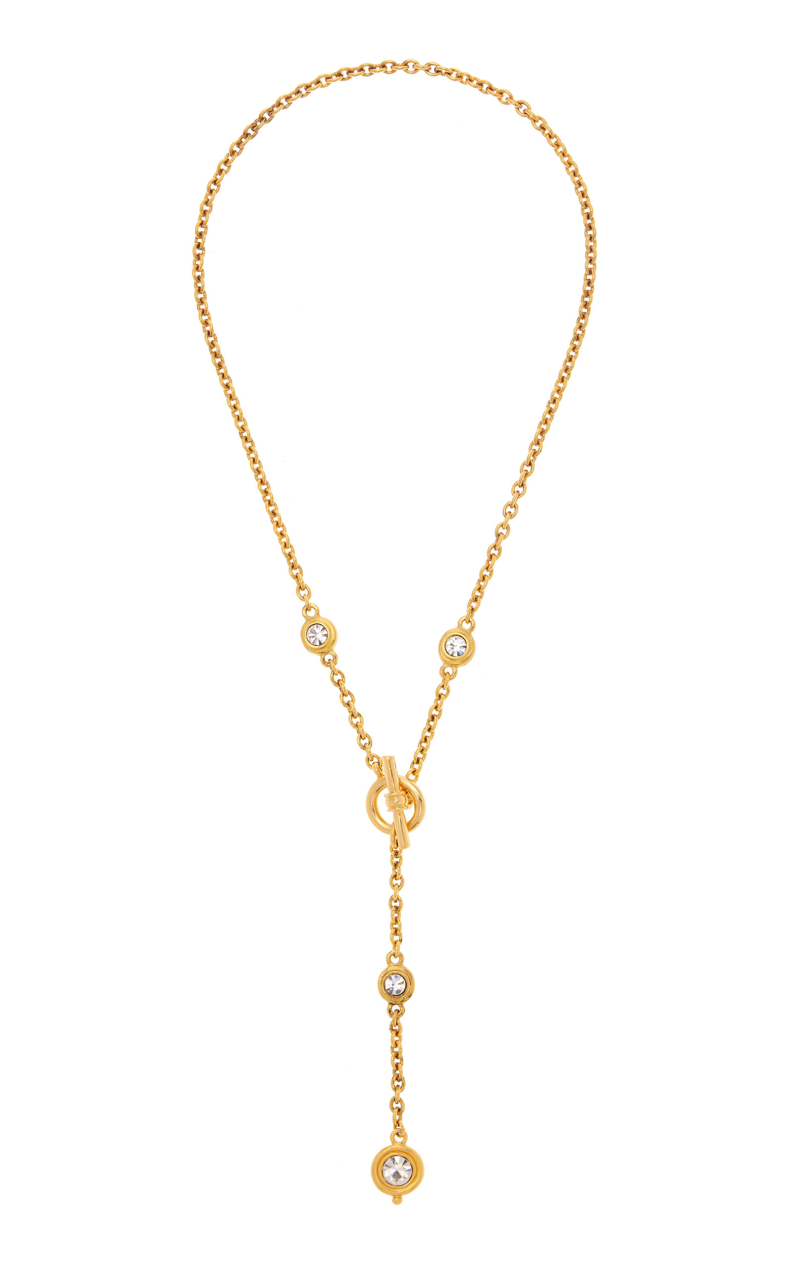 Gold-Plated Crystal Necklace