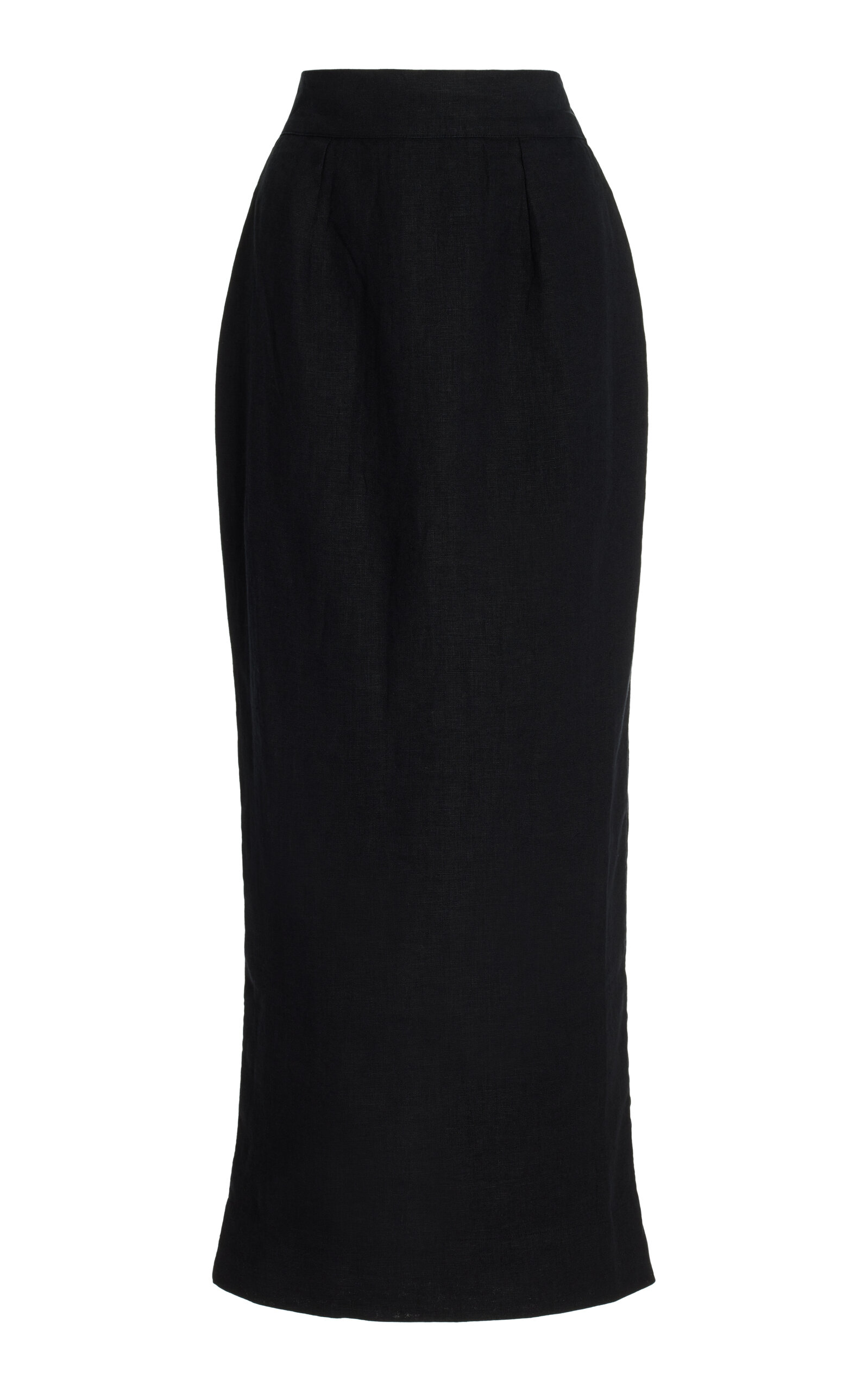 Posse Exclusive Emma Linen Maxi Skirt In Black