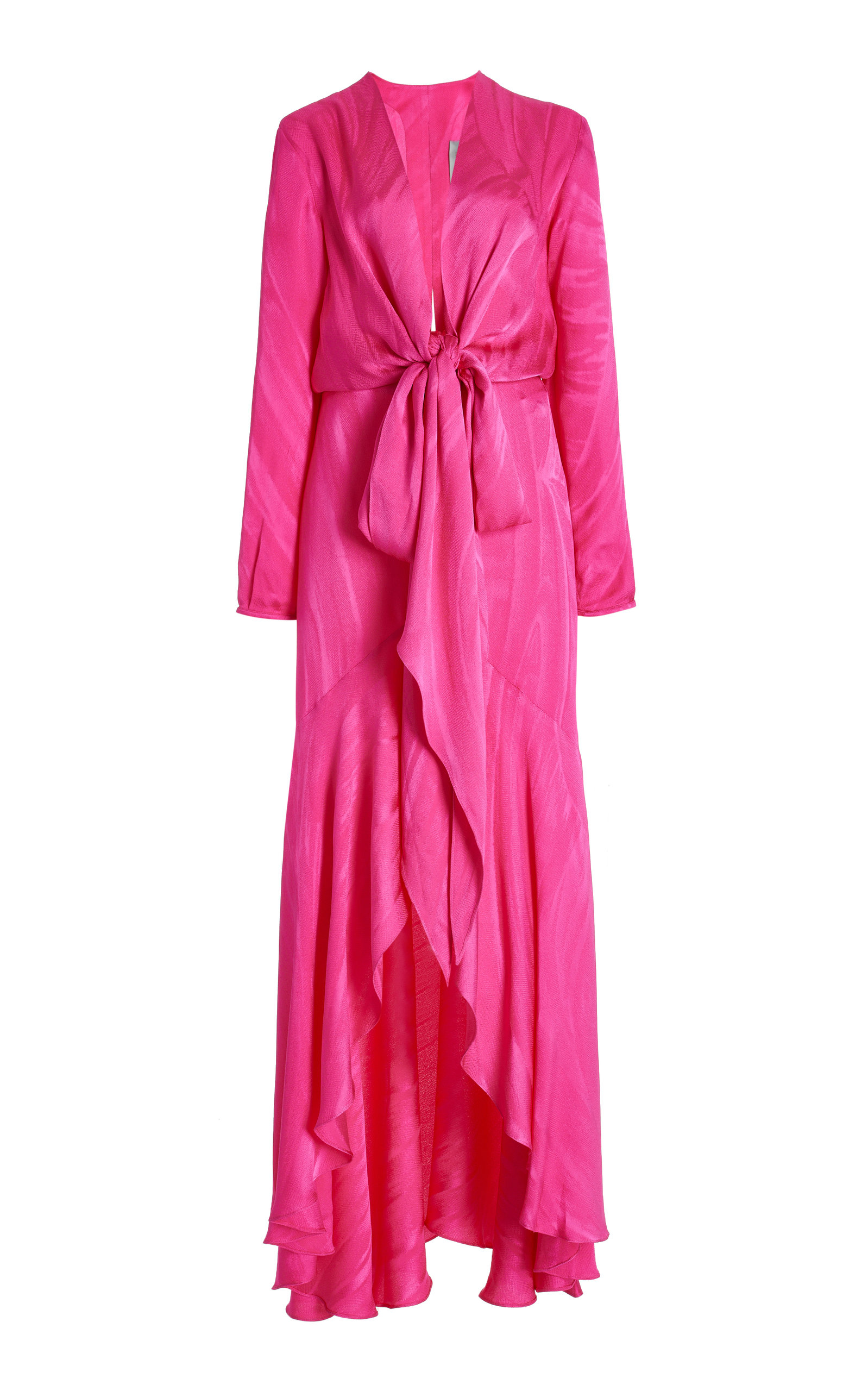 Silvia Tcherassi Albarella Jacquard Maxi Dress In Fuchsia | ModeSens