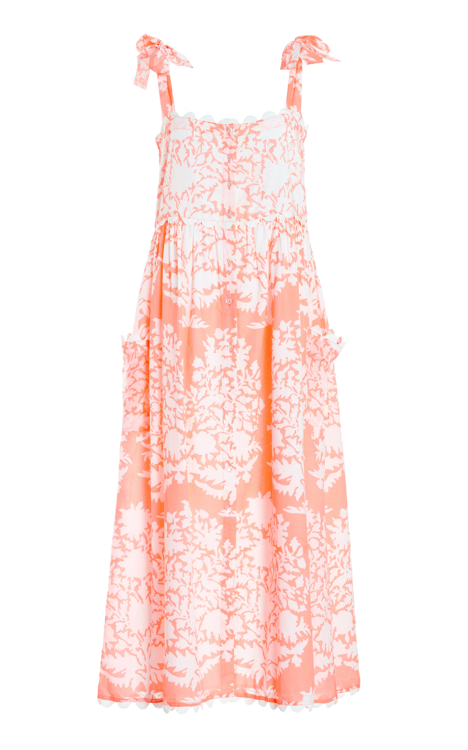 Juliet Dunn Women's Palladio Print Cotton Midi Dress In Pink | ModeSens