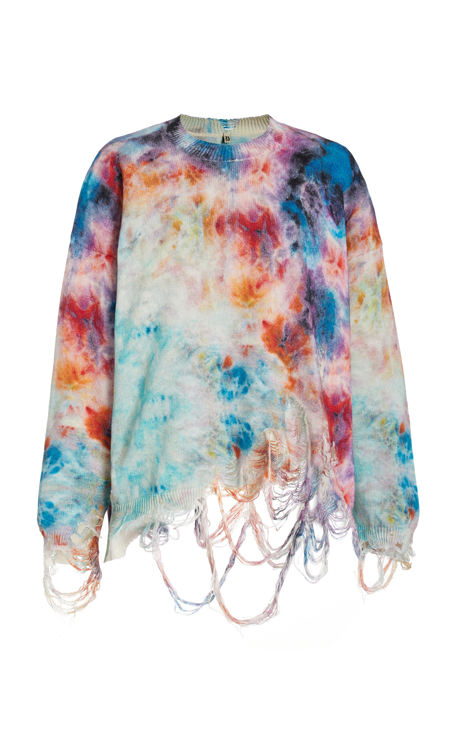 R13 Destroyed Tie dye Jumper In Multi ModeSens