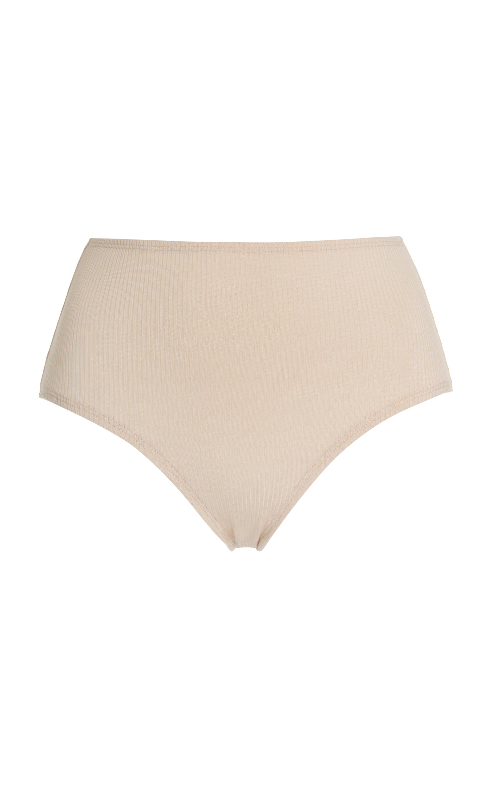 Nia Thomas Exclusive Paloma Ribbed Cotton-blend Trousery In Ivory