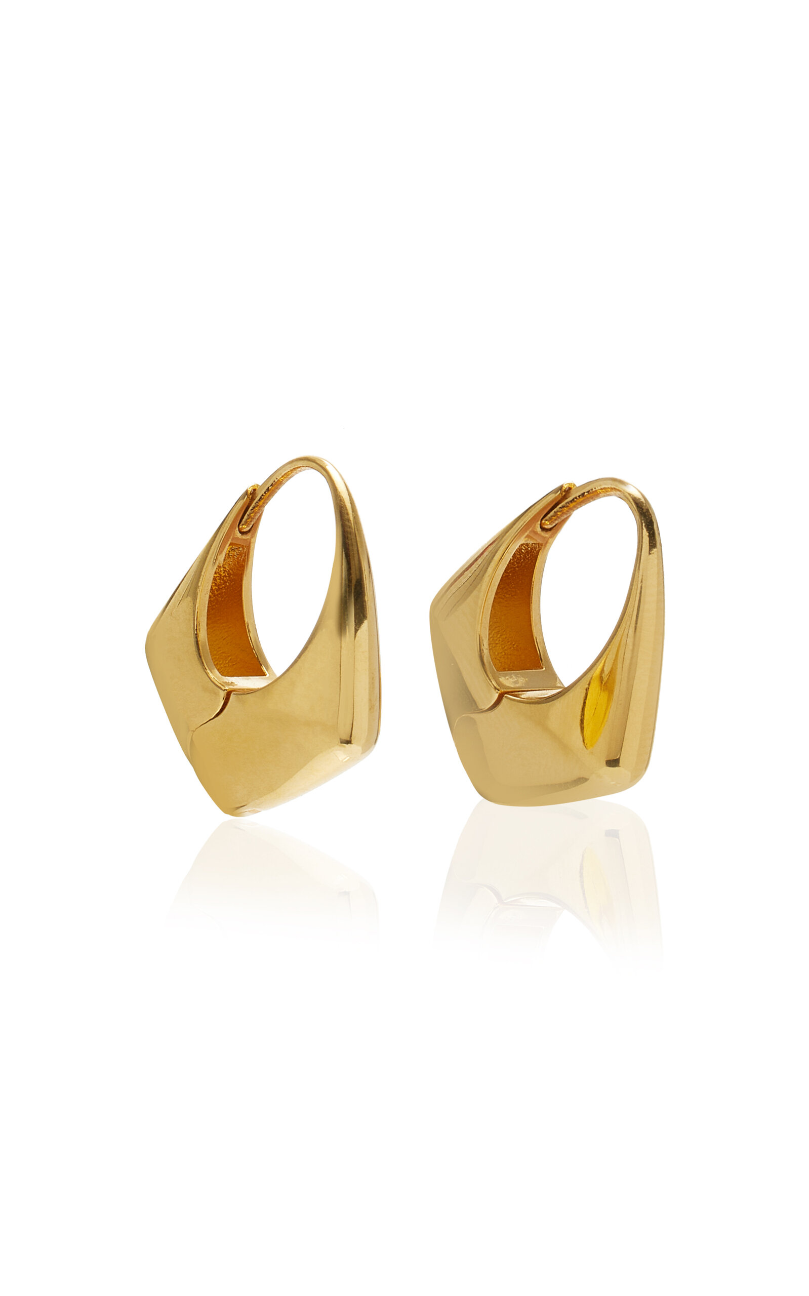 Sophie Buhai Large 18kt Gold-vermeil Pyramid Hoop Earrings | ModeSens