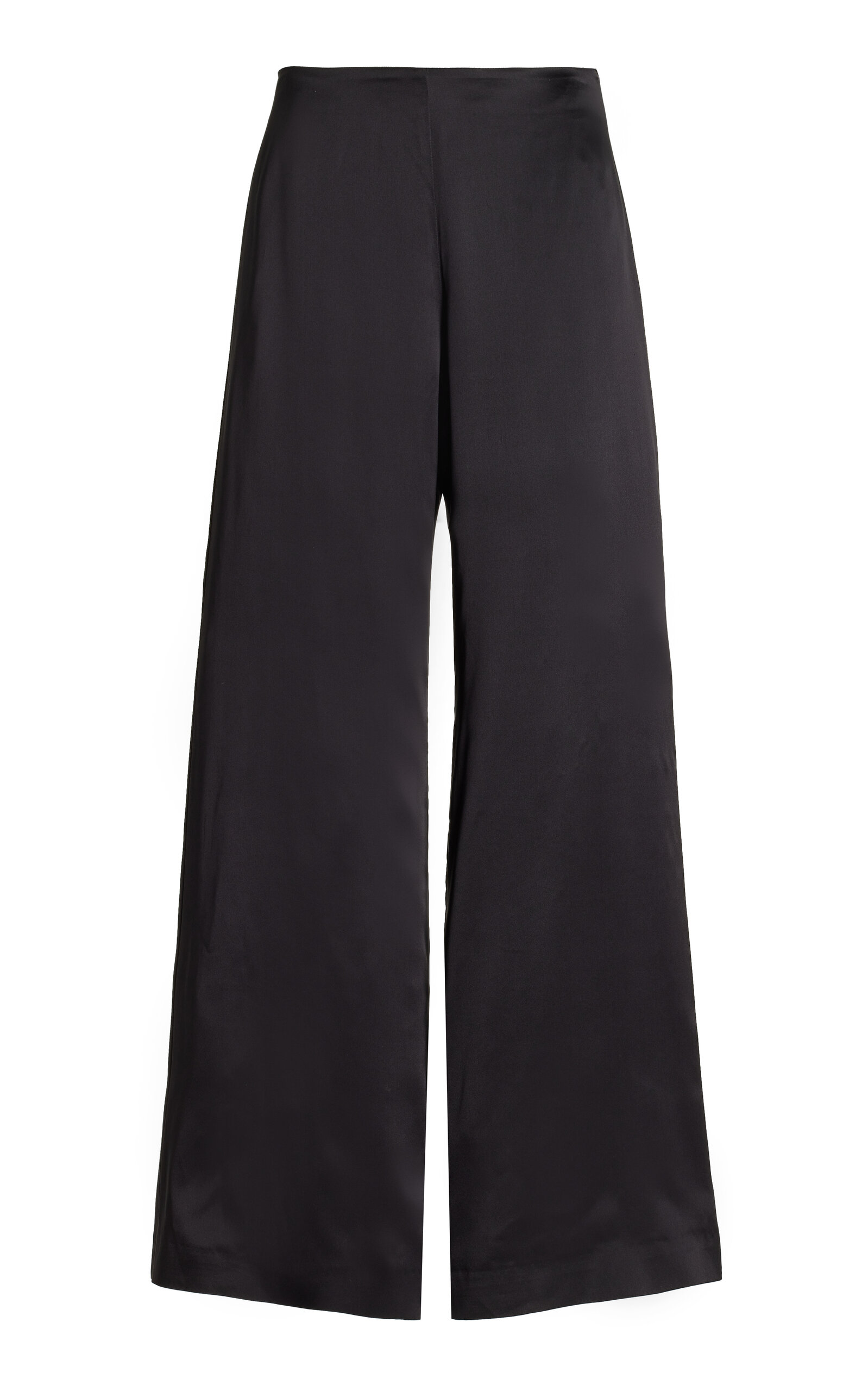 Cropped Pants Black Wool and Silk