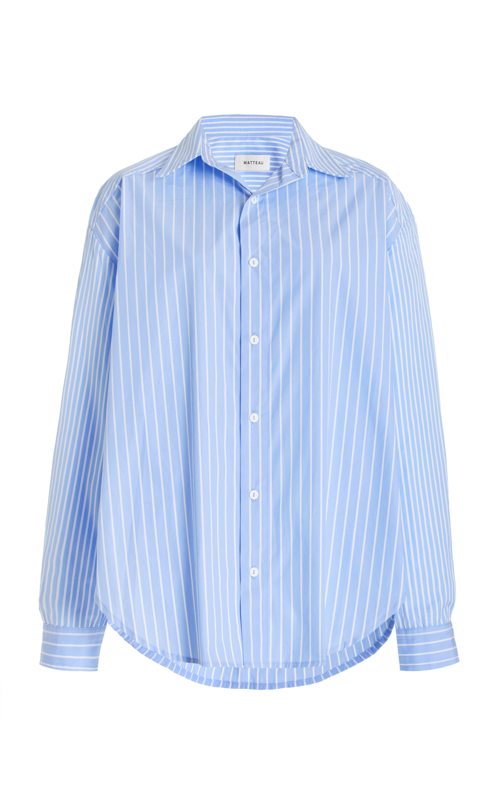 Matteau + Net Sustain Striped Organic Cotton-poplin Shirt In Blue ...