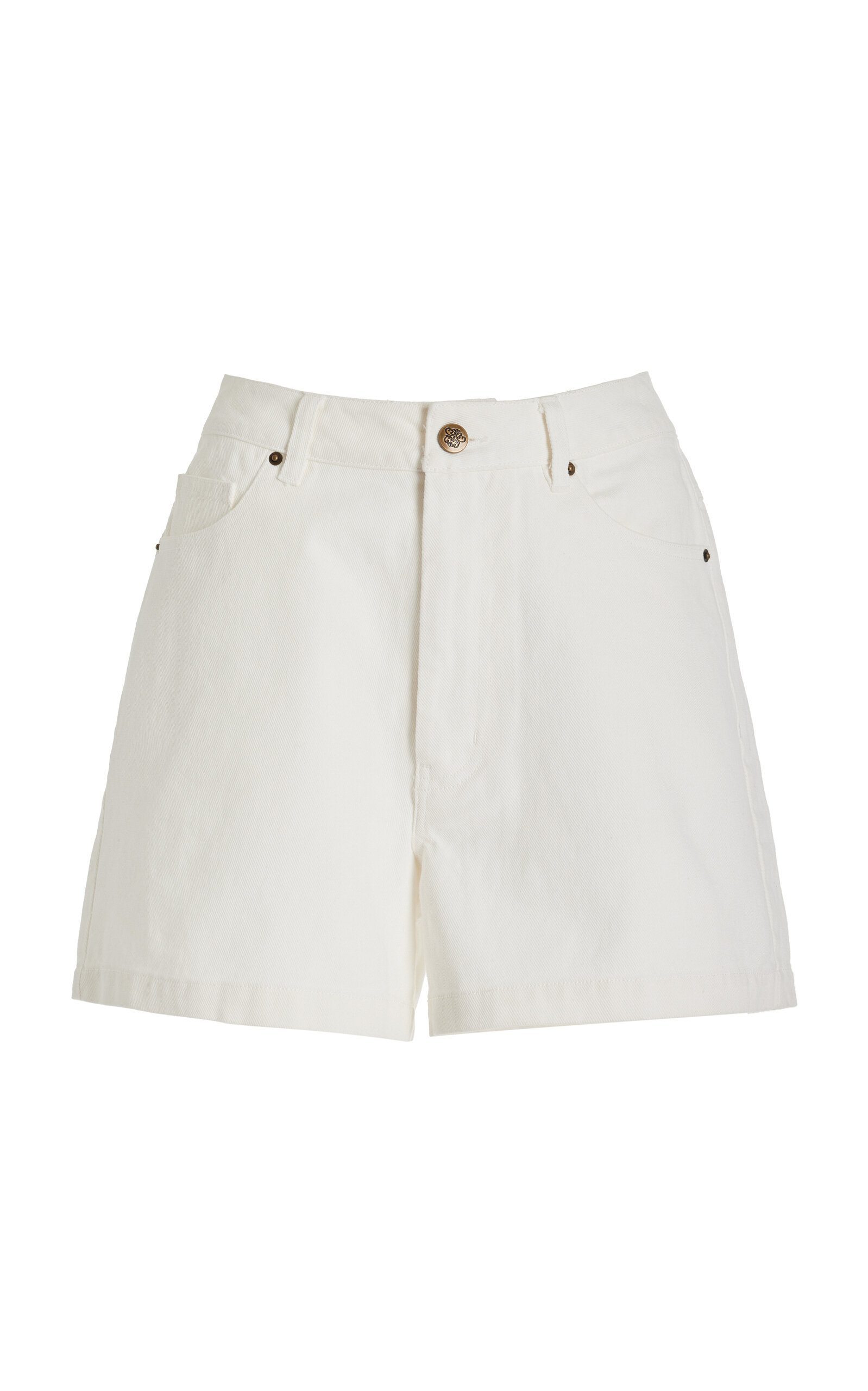 Posse Bailey Cotton Denim Shorts In White | ModeSens