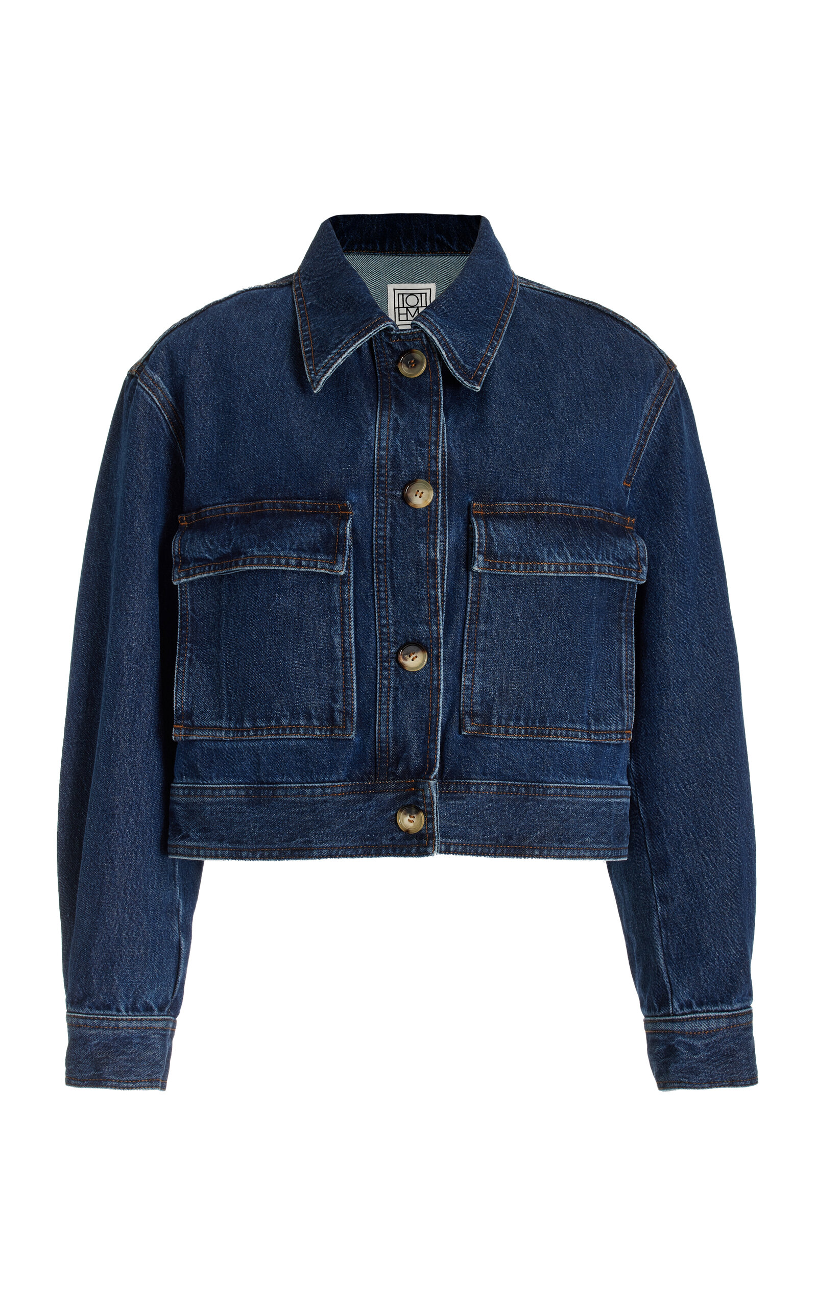 Cropped Organic Denim Jacket Prada | ModeSens